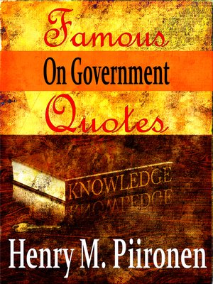 cover image of Famous Quotes on Government